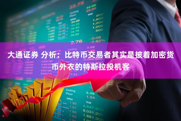 大通证券 分析：比特币交易者其实是披着加密货币外衣的特斯拉投机客