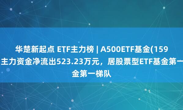 华楚新起点 ETF主力榜 | A500ETF基金(159356)主力资金净流出523.23万元，居股票型ETF基金第一梯队
